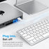 OMOTON Wired Keyboard for Mac with Dual Interface, Comfortable Typing Angle & Stable Connection, Compatible with MacBook, iMac, Mac Mini, PC-White...